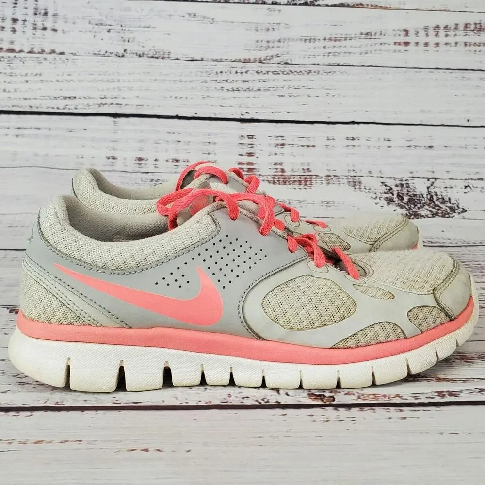 Nike Flex Gray Pink Running Shoes 512108-004 Women's Athletic Sneakers Size 7.5
